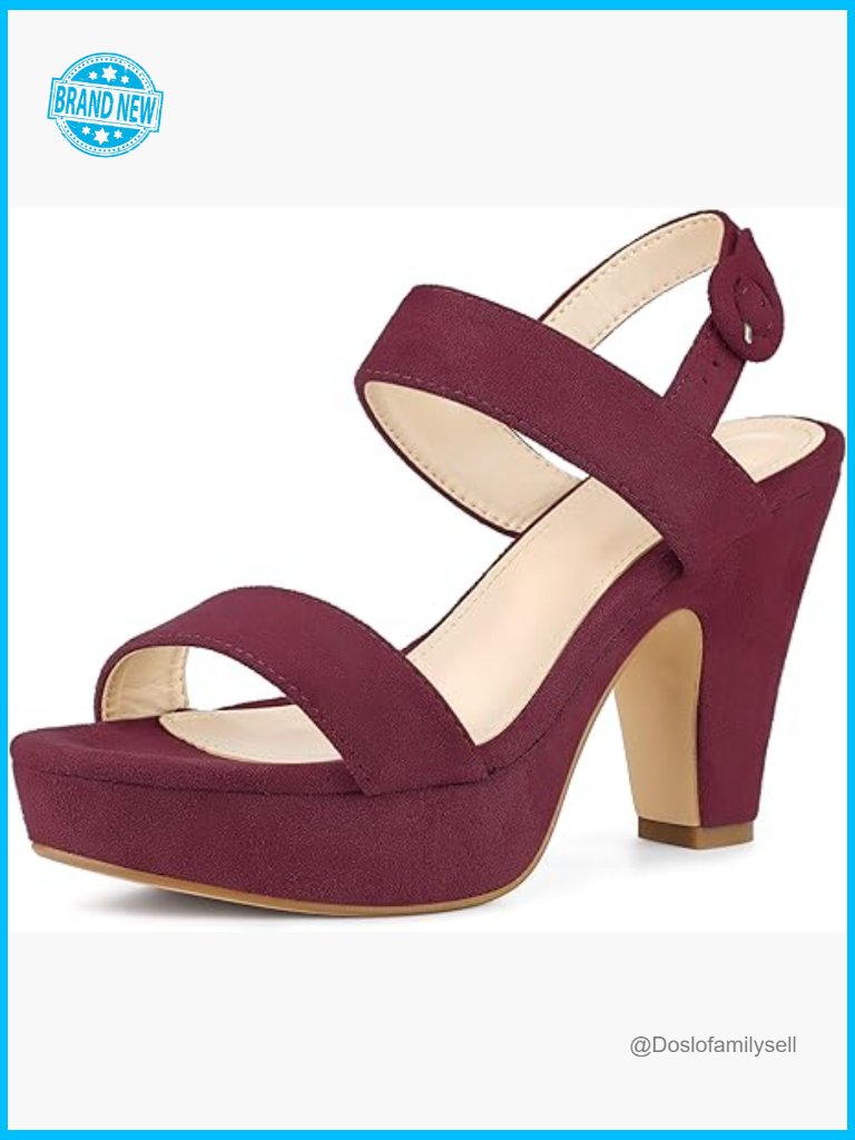 Platform Slingback Block Heeled Sandals Chunky Heel Open Toe Party Wear